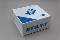 Loopline, hochwertige Verpackung, Klappschachtel, individuell bedruckt, Berberich Systems, quadratische Verpackung