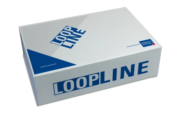 Loopline, hochwertige Verpackung, Klappschachtel, individuell bedruckt, Berberich Systems, Verpackung Motiv, Box