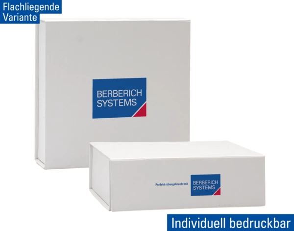 Magnetbox, flachliegende Magnetbox, hochwertige Verpackung, quadratische Verpackung 